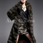 Innovatively designed Russian Sable fur long coat for women highlights Italian craftsmanship