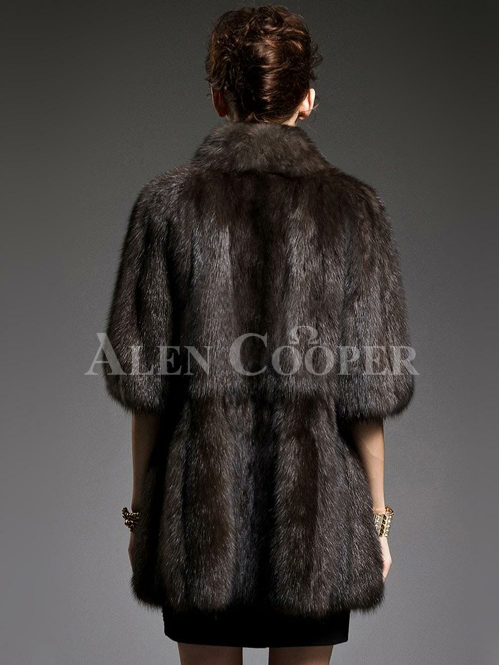 half sleeve fur jacket
