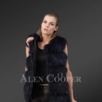 Chic and tasteful authentic fox fur winter vests for stylish divas view