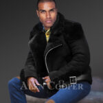 Incredible range of biker-style black shearling for men who dare and care newview