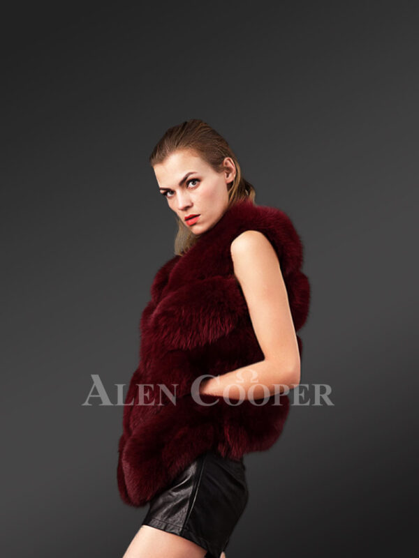 Trendy and fashionable real fox fur winter vests for stylish divas