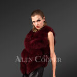 Trendy and fashionable real fox fur winter vests for stylish divas view