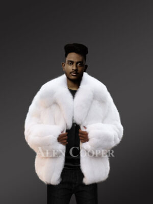 all white fur coat