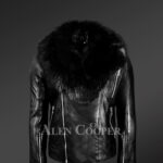 Black-Motorcycle-Leather-Jacket-With-Fox-Fur-Collar