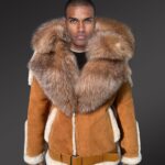 Authentic Men's Shearling coat without logo