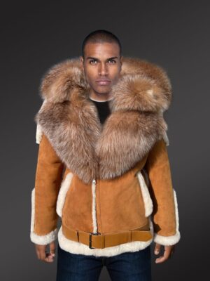 Authentic Men's Shearling coat without logo