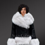Authentic Shearling coat in black redefining style for women new