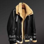 Authentic shearling jacket to redefine your masculine charm Black