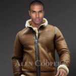 Brown shearling jackets to revolutionize fashion for men new