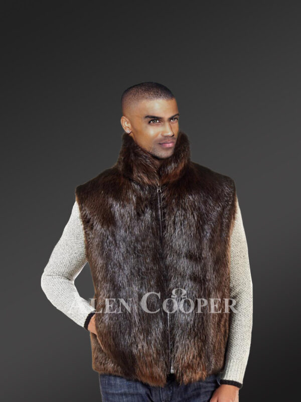 Genuine fur vest to boost your masculine aura