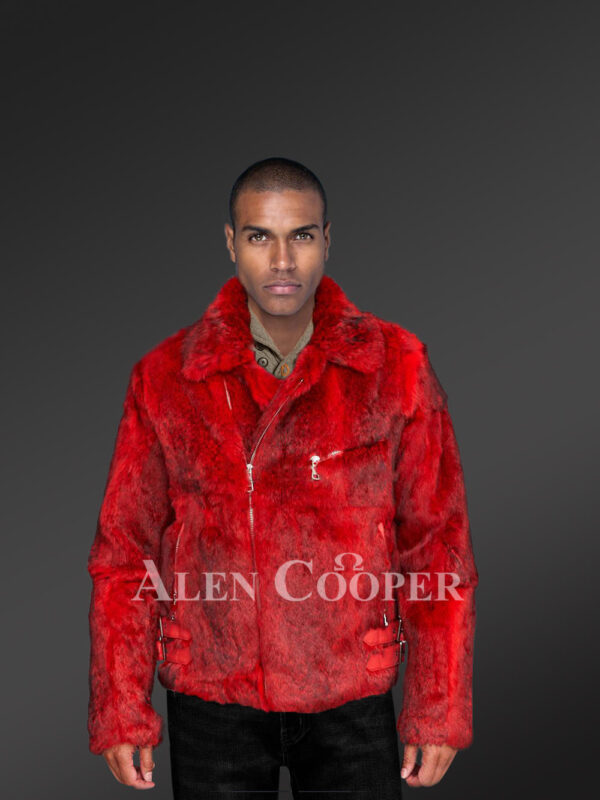 Original fur coats for men in red to boost appeal