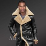 Authentic shearling coats in black to help men reinvent their existence new