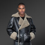 Genuine shearling coats in black to redefine winter dressing trends