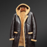 Men’s dark brown authentic shearling coats to boost your appeal