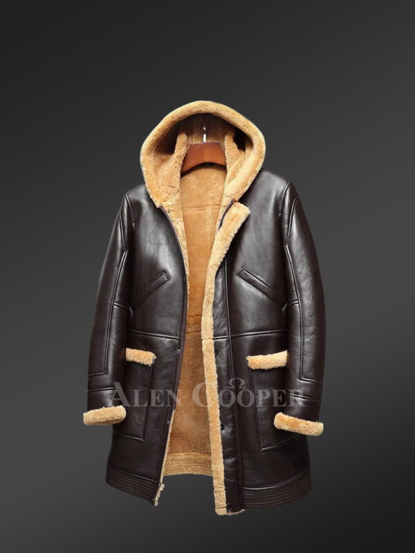 Men’s dark brown authentic shearling coats to boost your appeal