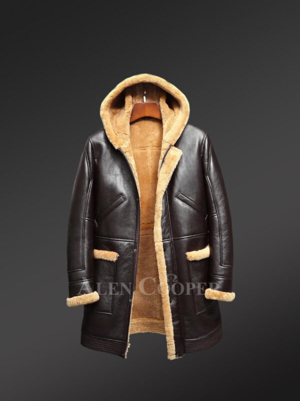 Mens dark brown authentic shearling coats to boost your appeal