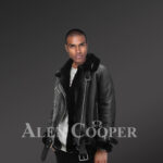 genuine shearling jackets in black to redefine your appeal