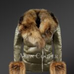 Authentic leather jackets with removable fur collar and handcuffs