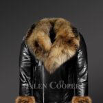 Genuine Leather jackets with detachable fur collar & handcuffs