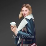Stylish shearling jackets for appealing women sideview