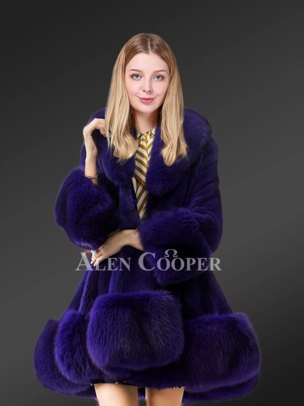 Blue Mink fur coat for stylish women this winter