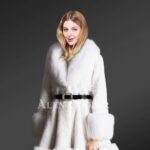 Mink fur coat in white fuelling fashion craze for womens