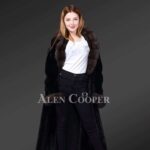 Full Length Mink Fur Coat With Sable Fur Collar