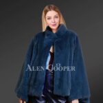 Mink Fur Cape-Shaped Jacket for Stylish Women