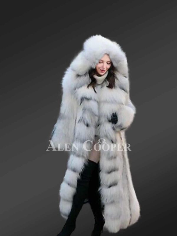 Artic Fox Fur Long Coat