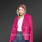 Authentic leather jackets in pink for gorgeous women