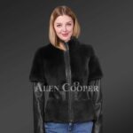 Black Mink Fur Coat For Elegant Women