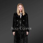 Double Breasted Mink Fur Coat For Elegant Women