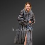 Exclusive Silver Fox Fur Coat For Stylish Women