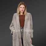 Knitted Mink Fur Cardigan For Women