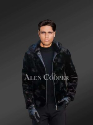 Men’s Mink Fur Jacket With Detachable Hood
