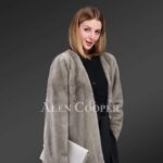 Pearl Mink Fur Jacket for womens