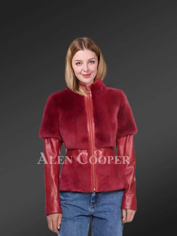 Red Mink Fur Jacket For Passionate Women