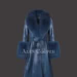 Women’s Leather Coat With Fox Fur