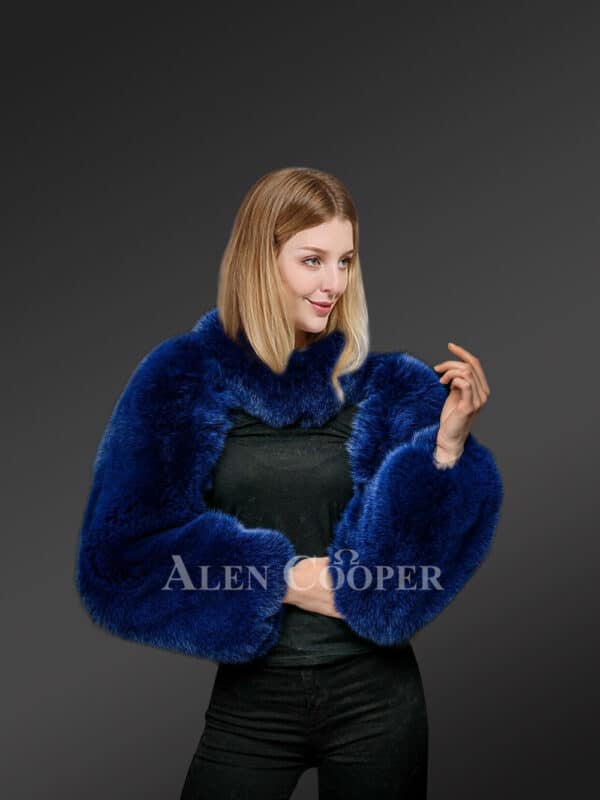 Authentic Full Skin Fox Fur Collar and Sleeve