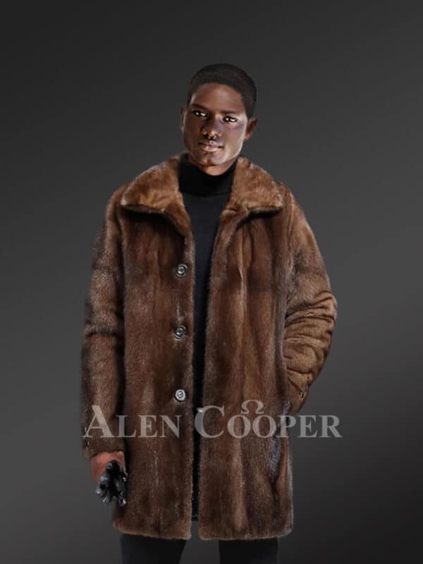 Fullskin Fox Fur Coat for Men