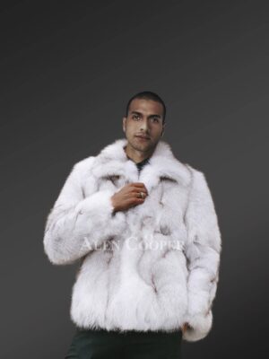 white fur jacket mens