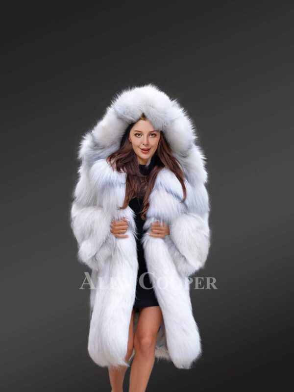 Premium Fox Fur Long Coat for all Occasions view