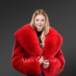 Real Fox Fur Crop Jacket for stylish Diva