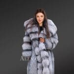 Women’s 34 Length Silver Fox Fur Coat