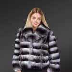 Authentic and Real Chinchilla Fur Bomber