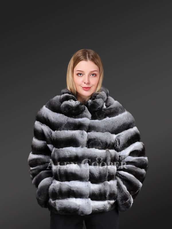Chinchilla coat for womens