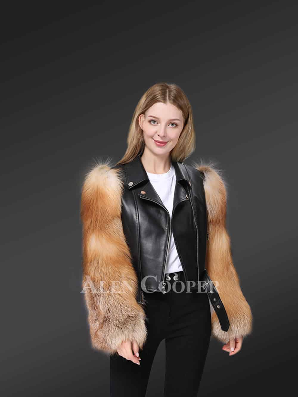 red fox leather jacket