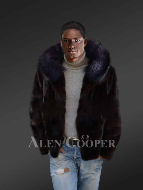 Mink Fur Jacket with Silver Fox Fur