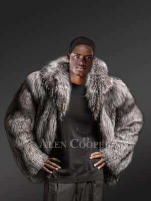 Fur Jacket Men S Leather Coat, All Black Fur Coat Mens