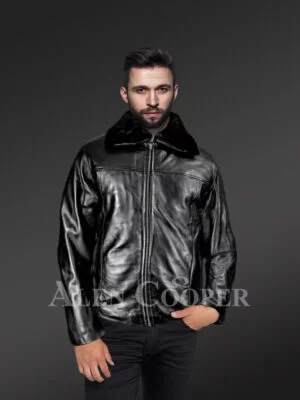 Mens-Real-Leather-Jacket-with-Detachable-Shearling-Collar